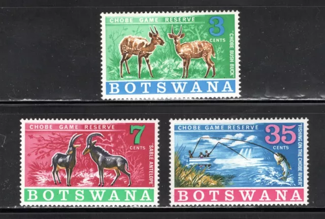 Botswana Stamp Scott #37-39, Chobe Game Reserve, Set of 3, MLH, SCV$1.85