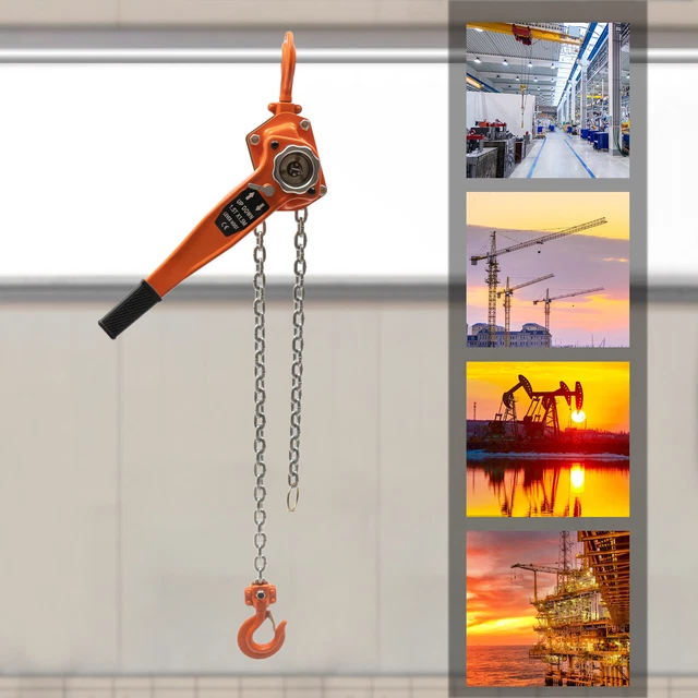 1.5TON MANUAL LEVER Block Chain Hoist Ratchet Type Come Along Puller