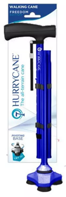 HurryCane Freedom Edition Folding   Blue Cane
