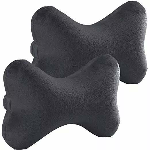 2 Dog Bone Memory Foam Car Neck Pillow Head Rest Travel Trip Posture Multi Color