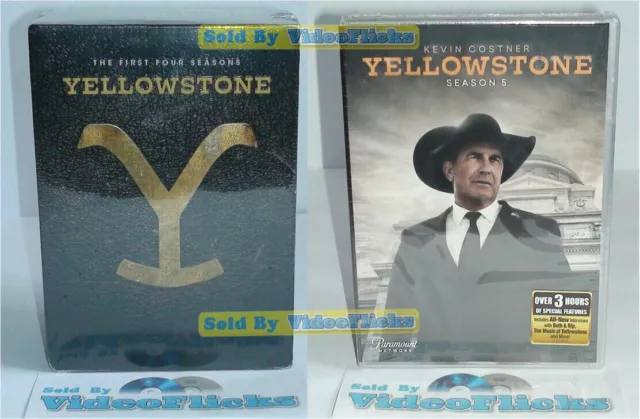 Yellowstone Complete Seasons 1-4 & 5 Part 1 DVD Series  21-Disc Set New 1-5 pack