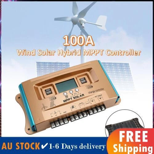 Topteng 100A MPPT Wind Solar Hybrid Laderegler - 12V/24V/36V/48V/60V Mit Dual USB