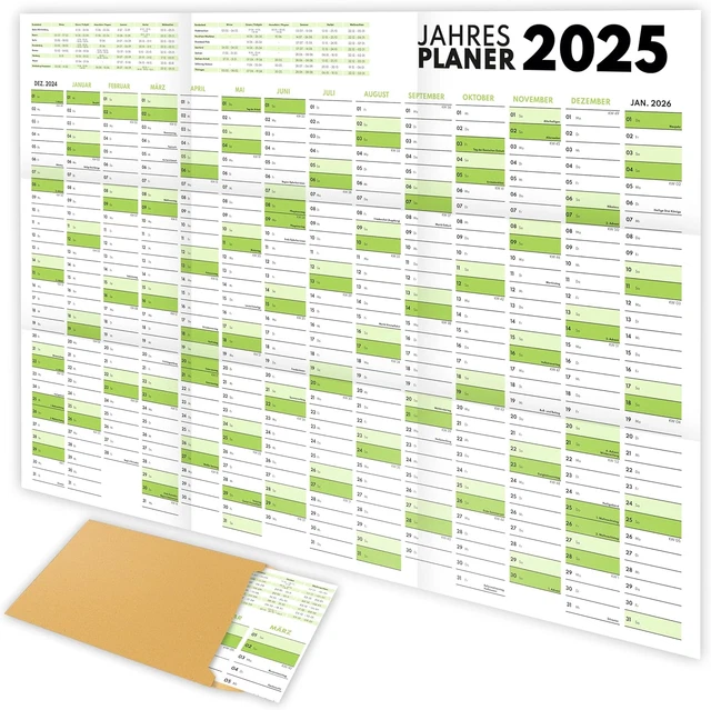 Postkartenkalender 2025 'Dieses Jahr Wird Mega!' – 16x17 Cm, 12 Blätter, Spiralbindung, Als Wand- Oder Tischkalender Nutzbar