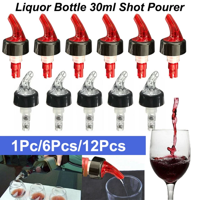 1-20XAlkohol 30ml botella de tiro vertido dispensador medición vino espíritu nip barwarepd
