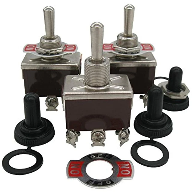 3pcs Univeral Heavy Duty 20A 125V DPDT 6 Terminal ON/Off/ON Rocker Toggle Switch