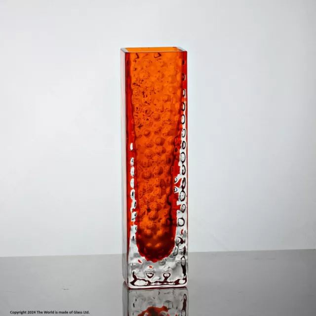 Geoffrey Baxter for Whitefriars Nailhead vase, tangerine