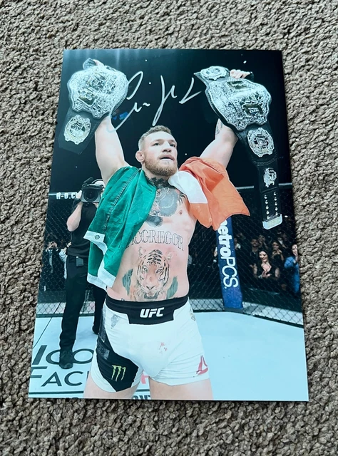 SALE CONOR MCGREGOR UFC HAND SIGNED PHOTO AUTHENTIC GENUINE + COA - 12x8