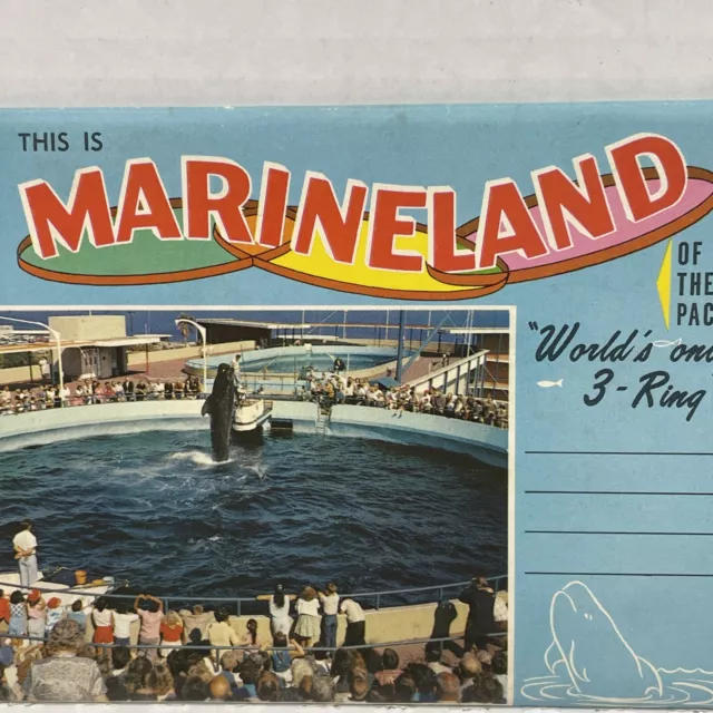 Entrance To Marineland Of The Pacific California Postcards Brochure Booklet