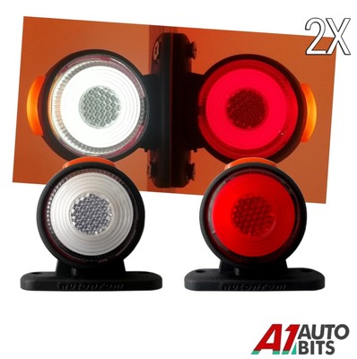 Camper 4x Neon LED Laterali Luci Gomma Bianco Rosso Arancione Camion Camper Profilo 24v 