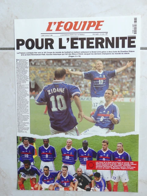 Bouteille Coupe Du Monde De Foot 1998 France, dédicacée Par
