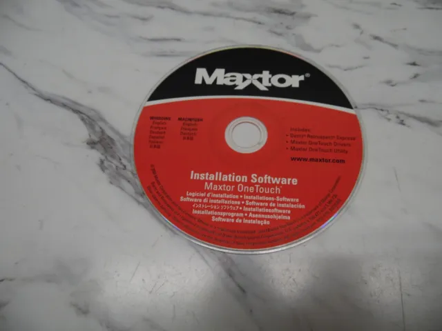 🎆Maxtor Installation Software Disc Only  Maxtor one touch 2008🎆