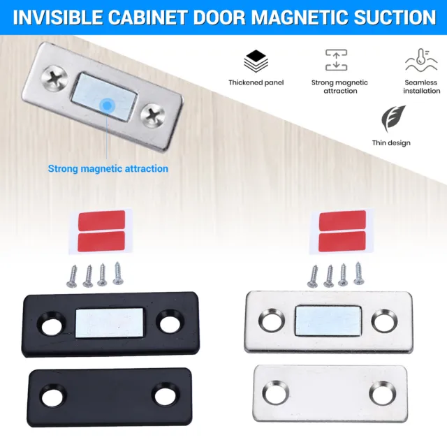 Strong Magnetic Door Closer Cabinet Catch Latch Cupboard Ultra Thin Closures Lot