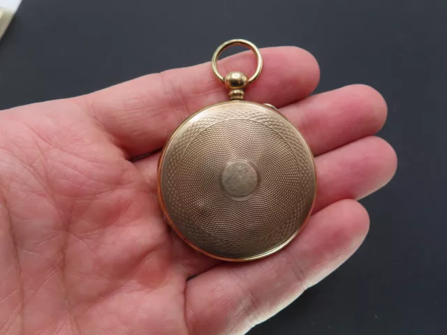 Antique Victorian Yellow Gold Filled Locket Pendant w/ 10k Back/Front, 39.6g