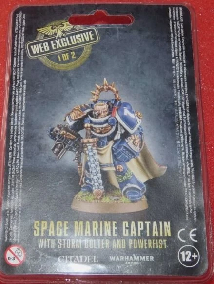 Space Marine Captain Warhammer 40K D22C19 - Figurine WEB EXCLUSIVE 2014 + Carte