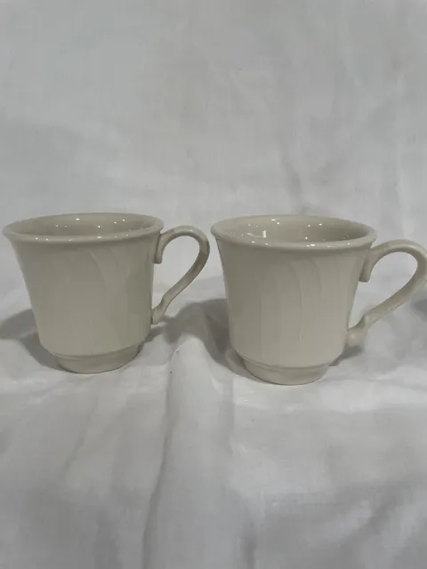 Homer Laughlin Gothic Ivory Coffee Cup Mug Restaurant Ware Set of 2 Excellent