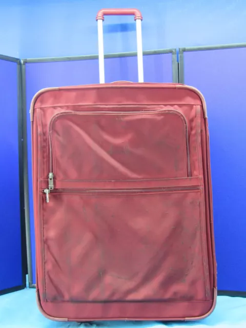 Red Tumi Rolling Ballistic Nylon Large Suitcase Luggage Carry-On  26inx20x11