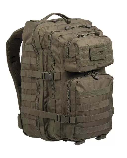 Zaino Tattico Militare Assault By Mil-Tec Da 50 Litri Di Colore Verde