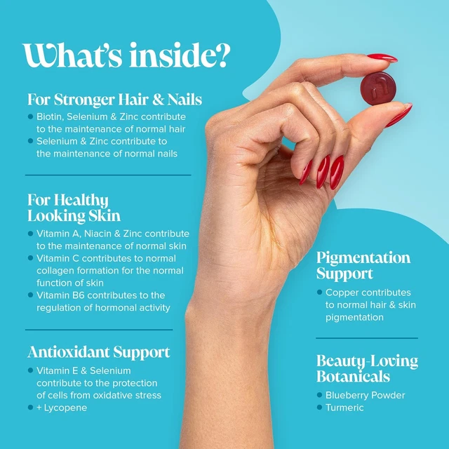 HAIR SKIN AND Nails Vitamins Hair Vitamins Zinc, Vitamin C, A, E