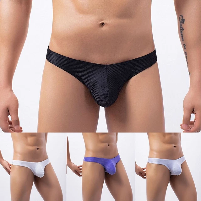 Borsa Rigonfiamento Da Uomo Cotone Morbido Perizoma Stringhe - Foto 10