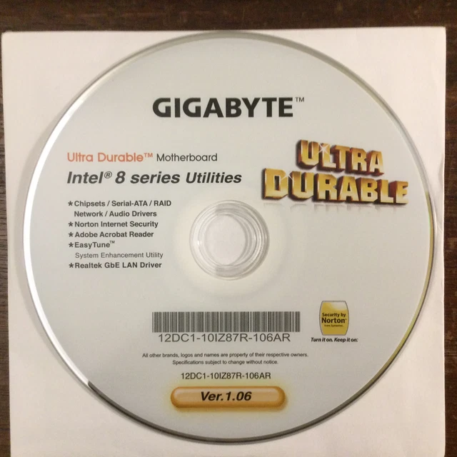 GIGABYTE ULTRA DURABLE Motherboard Intel 8 Series Utilities Driver CD