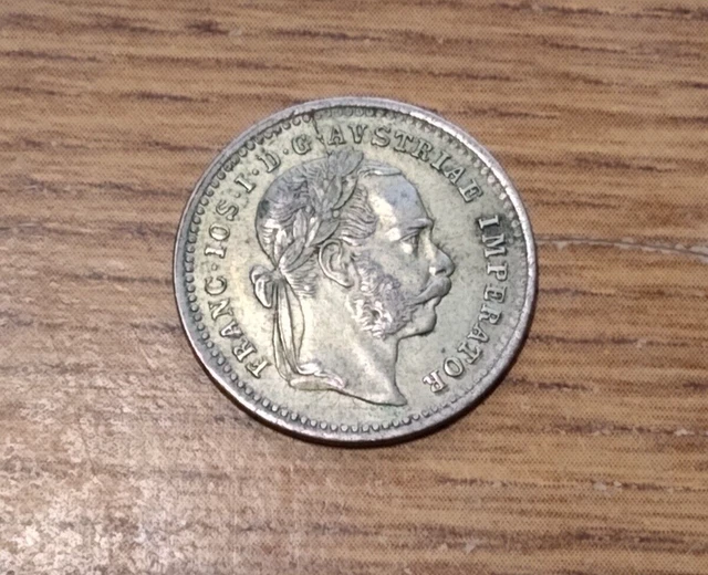 austria 1872 10 kreuzer silver au