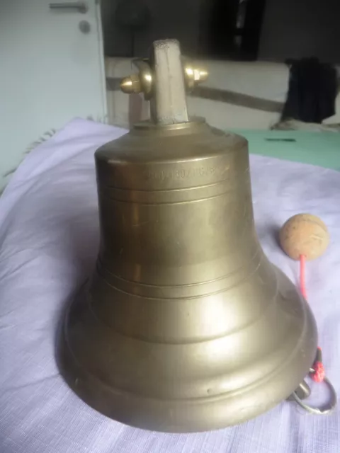 Messing-Schiffsglocke m. Glockenhalter Ø 20 cm von Biggemann 4 kg DHI/130/11G/85