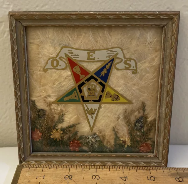 Vintage Order of The Eastern Star TALFA Masonic Lodge Wall Picture Masons Rare