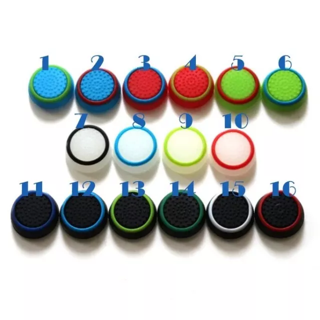 4x Controller Thumbstick Gummi Kappen Grip Cap Aufsatz Silikon Xbox PS3 PS4 PS5