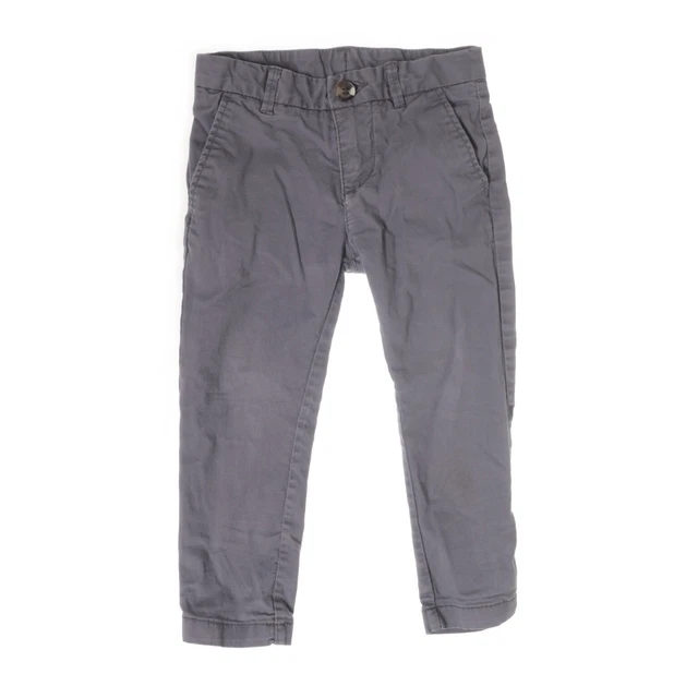 H&M, Chino, Größe: 92, Grau, Polyester/Baumwolle/Elasthan, Einfarbig
