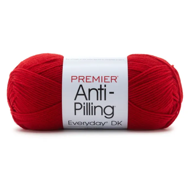 3 Pack Premier Yarns Anti-Pilling Everyday DK Solids Yarn-Really Red 1107-06