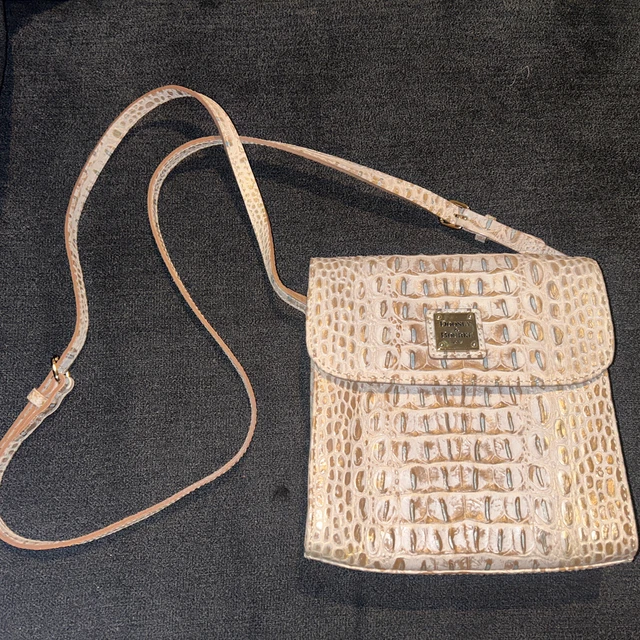 Dooney Bourke Exotic River Nile Alligator Pattern Leather Crossbody EUC