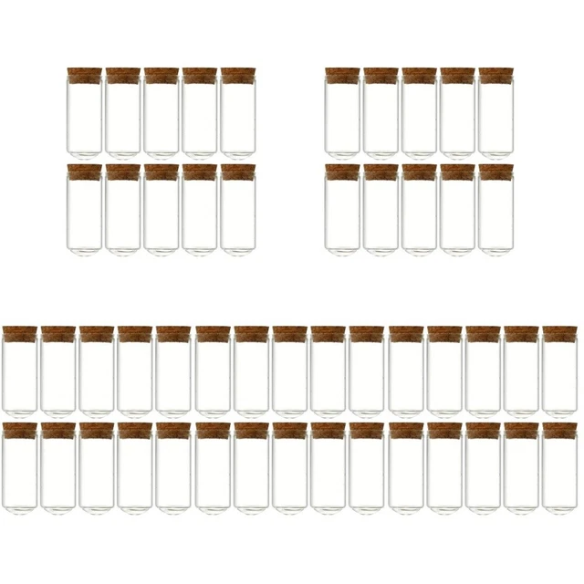 50 PIEZAS Tapón de corcho Botellas en miniatura Vidrio Botellas deseadas