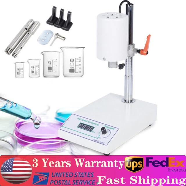 110V Adjustable High Speed Homogenizer Lab Disperser Emulsifier Mixer 22000rpm
