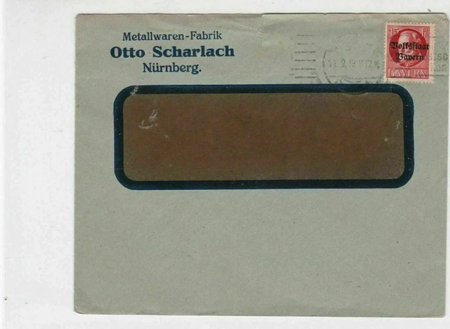 bavaria 1919  stamps cover ref 21314