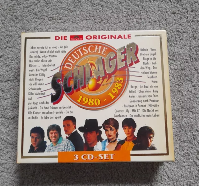 Die Originale DEUTSCHE SCHLAGER 1980-1983 - 3 CD-Box Polydor 1998, RAR!