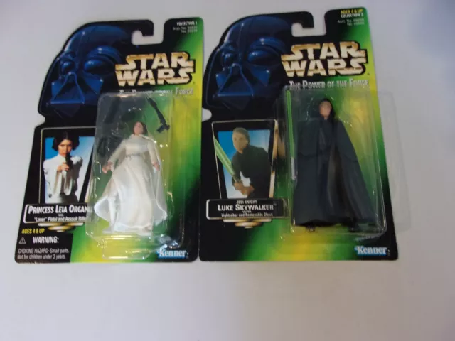 Star Wars The Power of The Force LUKE SKYWALKER Jedi Knight & PRINCESS LEIA 1997