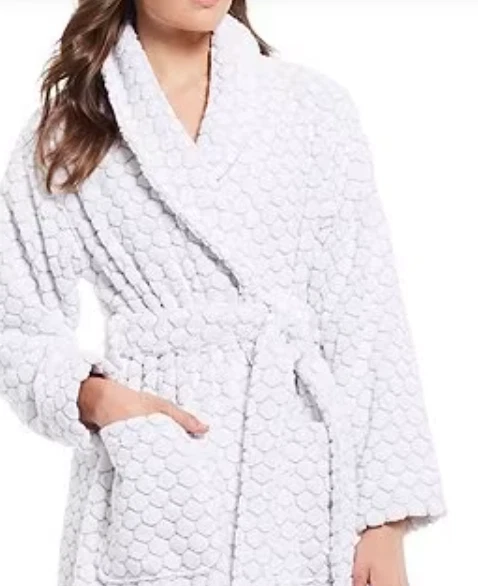 NWT SLEEP SENSE SPA ESSENTIALS Aqua Ether TURKISH TERRY 50 Long Robe XL Pockets 64.99 PicClick