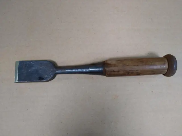 japanese vintage woodworking carpentry tools chisel nomi blade 30mm wood handle