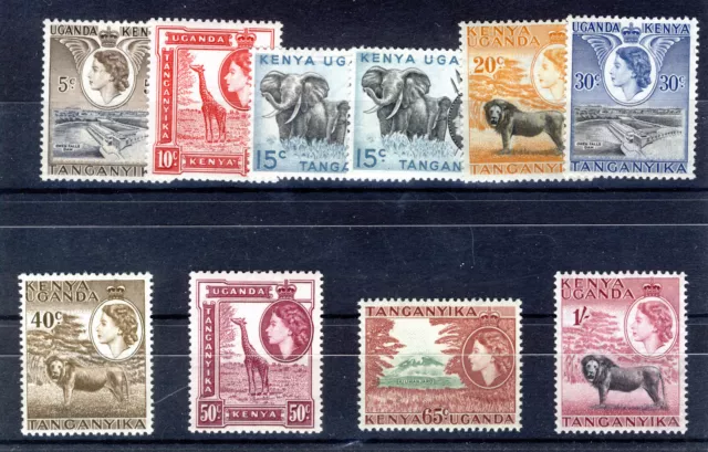 Kenya Uganda Tanganyika 1954-59 Definitives Sg167/175 Blocks Of 4 Mnh