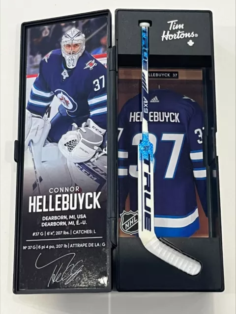 2021 Connor Hellebuyck Tim Hortons Limited Edition Collectible Stick / Locker