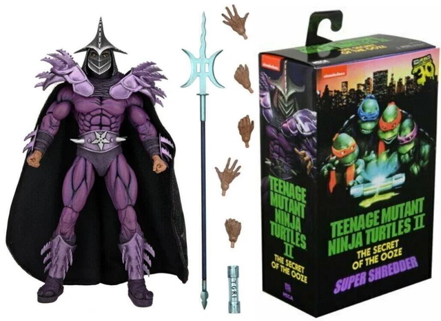 NECA Teenage Mutant Ninja Turtles Ultimate Shredder – 7 Zoll Figur In Schwarz/lila, Detailreich Bedruckt (Geschenkbox)