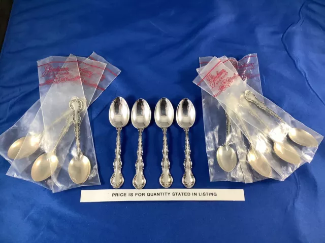 Set of 2 Gorham Strasbourg Sterling Silver Demitasse Coffee Spoons