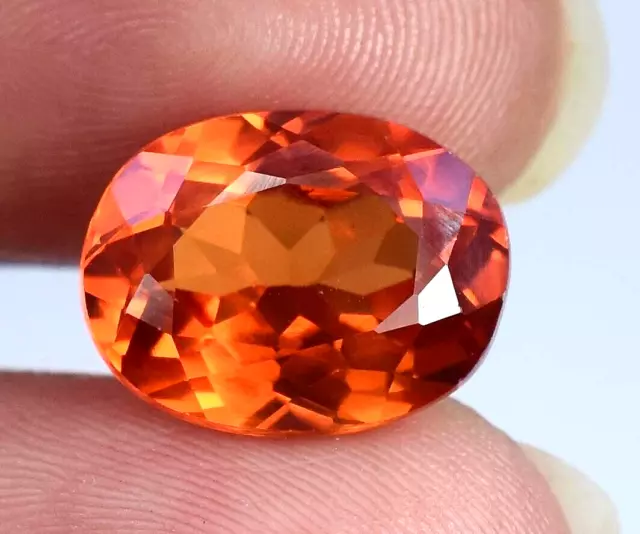 Natural Fanta Orange Sapphire From Ceylon 6.40 Ct Oval Cut Loose Gemstone