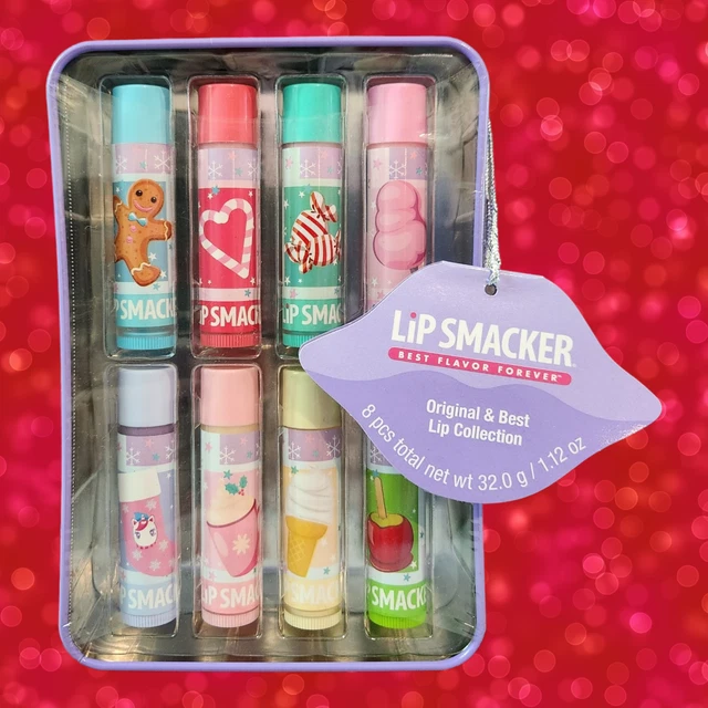 NEW Lip Smacker Original & Best Lip Collection Lip Balm Christmas Tin Set of 8