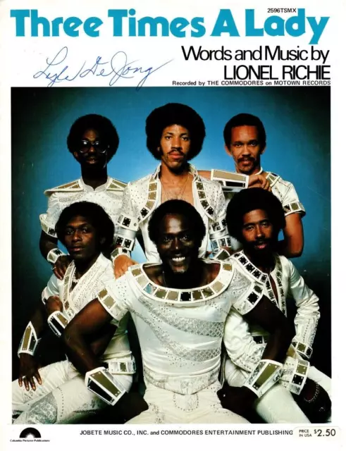 Sheet Music Three Times A Lady 1978 Lionel Richie Recorded By The Commodores