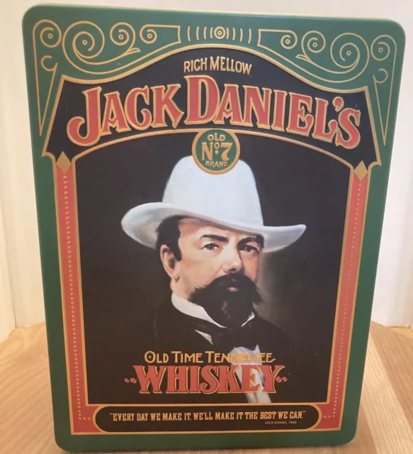 Jack Daniels Tin Box With 2 Whiskey Over Water Jiggers