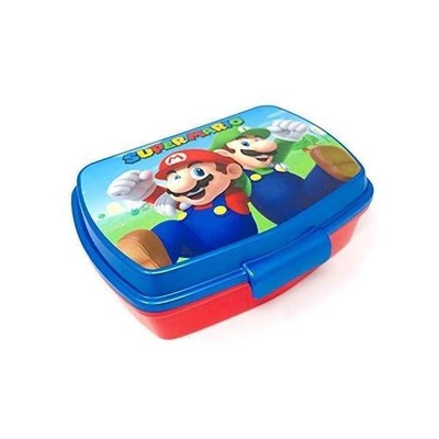 CANNA Set Pranzo SUPER MARIO Box porta merenda Bicchiere Cannuccia canna easy Bambino 