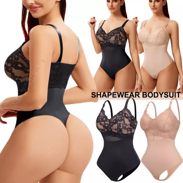 WOMEN FULL BODY Shaper Firm Tummy Control Slimming Shapewear Sexy Lace  Bodysuit £18.79 - PicClick UK