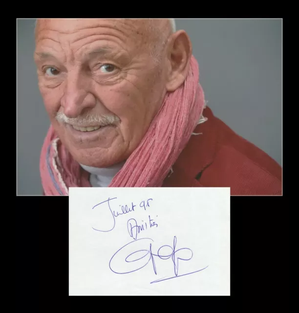 Grand Jojo (1936-2021) - Chanteur belge - Page signée en 1995 + Photo