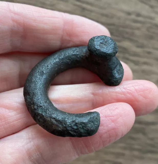 Ancient British-Celtic. Bronze Chariot Terret Ring. Circa 300 B.c.